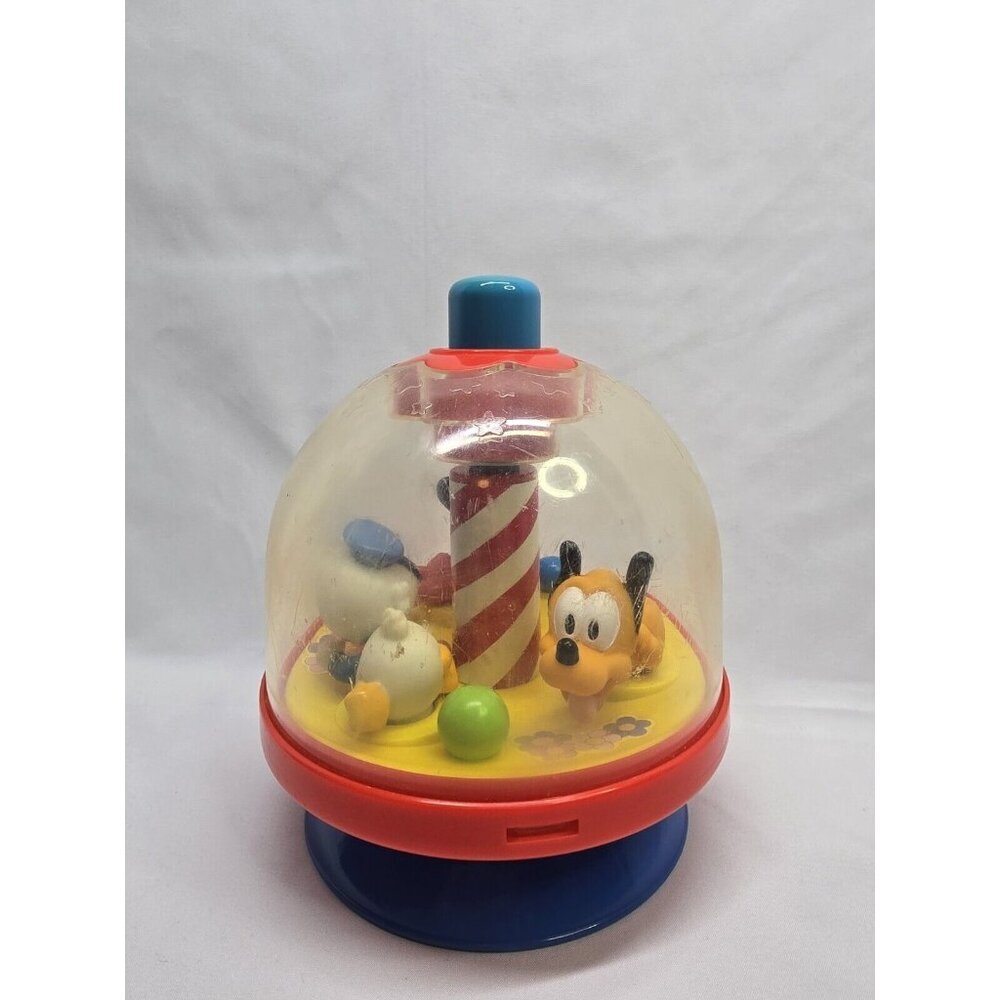 Vintage Press and Spin Toy-- Disney/ARCO--Mickey Mouse, Donald Duck, Pluto
